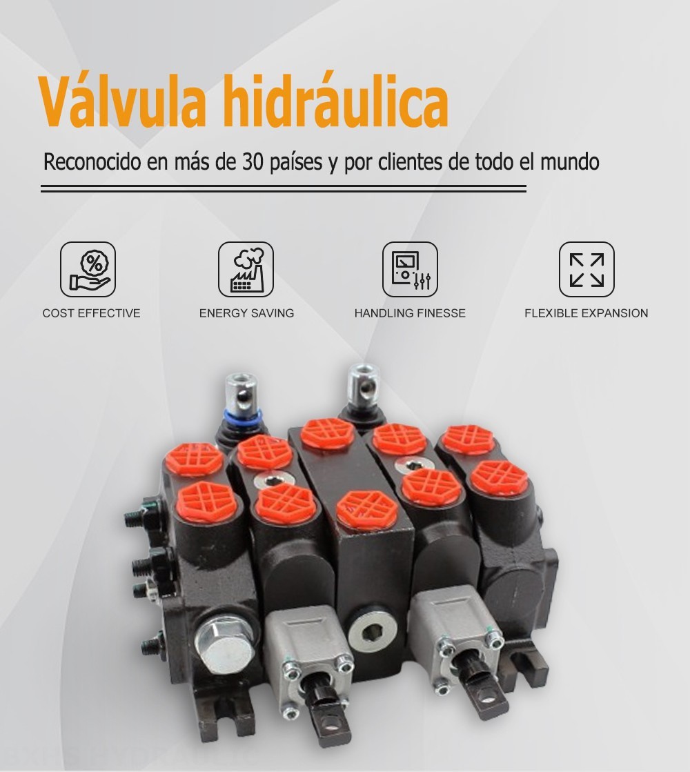 DCV60-Double control Manual 2 carretes Válvula direccional seccional